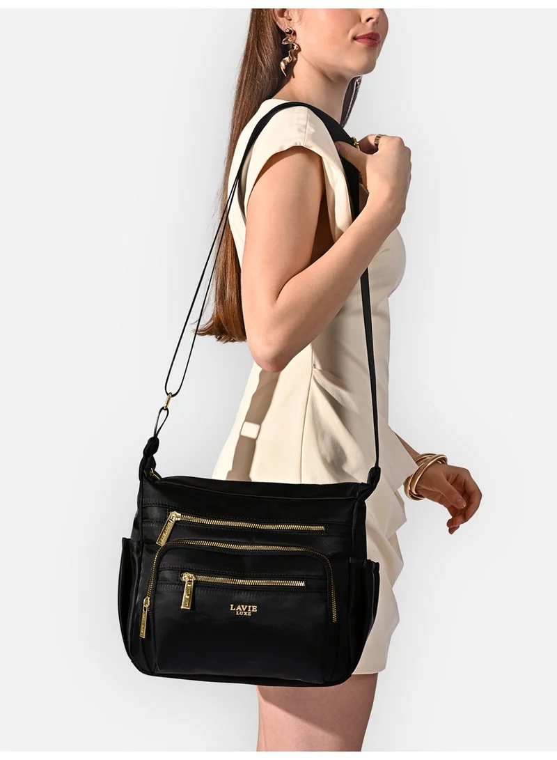 Lavie Luxe Women's Zylo 7-Compartment Sling (Black)